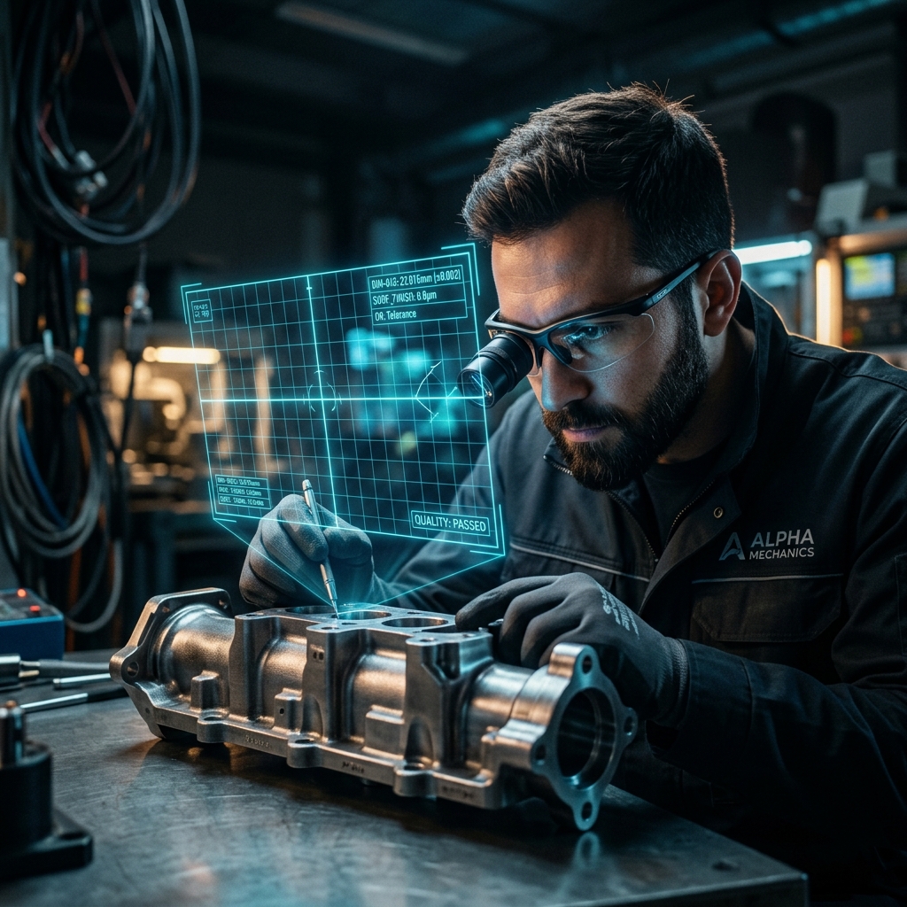 Machined steel part inspection